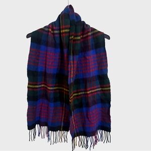NWOT Plaid Multicolor Scarf Louisa Perini 100% Cashmere